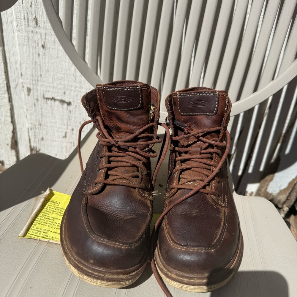 KEEN Women’s San Jose Work Boots Wedge sole Moc Toe